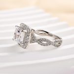 S925 Maxine Noble Halo Princess Cut Engagement Ring - Image 6