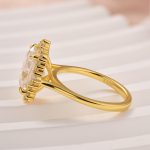 S925 Maxine Moissanite Vintage 3.0 Carat Halo Radiant Cut Engagement Ring In Sterling Silver - Image 6