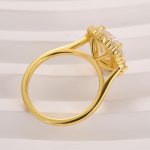 S925 Maxine Moissanite Vintage 3.0 Carat Halo Radiant Cut Engagement Ring In Sterling Silver - Image 7