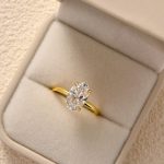 S925 Vintage 3.0 Ct Solitaire Oval Cut Hidden Halo Yellow Gold Engagement Ring In Sterling Silver - Image 3