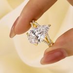 S925 Maxine Split Shank Unique Pear Cut Engagement Ring In Sterling Silver - Image 3