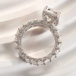S925 Gorgeous Radiant Cut Engagement Ring For Women In Sterling Silver - Image 5