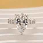 S925 Luxe 5.0Ct Pear Cut Engagement Ring Travel Ring In Sterling Silver - Image 4