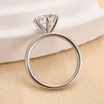 S925 Classic Round Cut Solitaire Engagement Ring for Her - Image 5