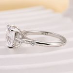 S925 Maxine Exquisite Crushed Ice Cushion Cut Engagement Ring - Image 4