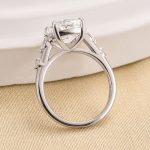 S925 Maxine Exquisite Crushed Ice Cushion Cut Engagement Ring - Image 5
