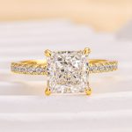 S925 Sparkle Square 2.0CtPrincess Cut Engagement Ring For Women in Sterling Silver - Image 11