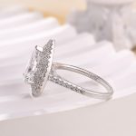 S925 Double Halo Pear Cut Engagement Ring for Women - Image 6