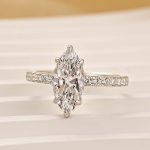 S925 Elegant 2.0Ct Marquise Cut White Gold Engagement Ring - Image 3
