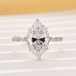S925 4.0Ct Marquise Cut Twist Hidden Halo Engagement Ring Travel Ring In Sterling Silver - Image 10