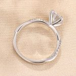 S925 Twist 1.25 Carat/2.0 Carat Round Cut Promise Ring For Her In Sterling Silver - Image 9