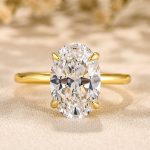 S925 Classic 4.0Ct Solitaire Oval Cut Hidden Halo Engagement Ring In Sterling Silver - Image 3