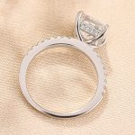 S925 Sparkle Square 2.0CtPrincess Cut Engagement Ring For Women in Sterling Silver - Image 6