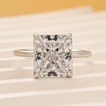 S925 Fashion 4.0Ct White Stone Radiant Cut Solitaire Engagement Ring For Woman In sterling Sliver - Image 3