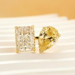 S925 Toi et Moi Radiant Cut Pear & Radiant Cut Engagement Ring Travel Ring For Women - Image 9