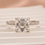 S925 Moissanite 2.5Ct Asscher Cut White Gold Engagement Ring - Image 3