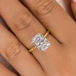 S925 Maxine Timeless Moissanite 3.5 Ct~4.5 Ct Radiant Cut Engagement Ring In Sterling Silver - Image 10