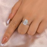 S925 Maxine Timeless Moissanite 3.5 Ct~4.5 Ct Radiant Cut Engagement Ring In Sterling Silver - Image 3