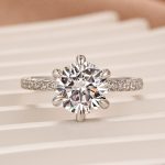 S925 Moissanite 2.0Ct Round Cut 6 Prong Promise Rings For Women - Image 4