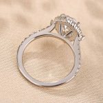 S925 3.0 Carat Stunning Halo Pear Cut Elegant Engagement Ring In Sterling Silver - Image 10