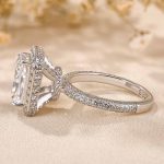 S925 Maxine Noble Halo Radiant Cut Engagement Ring - Image 6