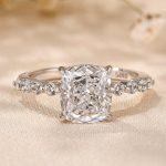 S925 Exquisite 2.0 Carat Cushion Cut Engagement Ring In Sterling Silver - Image 4