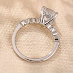 S925 Exquisite 2.0 Carat Cushion Cut Engagement Ring In Sterling Silver - Image 5