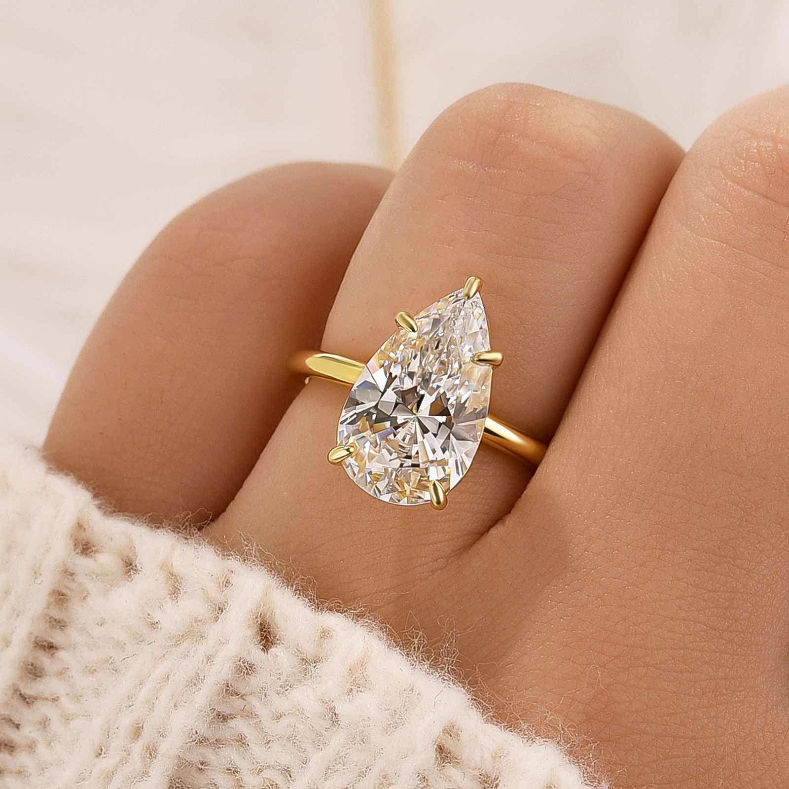 DSC-7605-1-1758868800 S925 4.5Ct Pear Cut Engagement Ring Travel Ring In Sterling Silver - Image 1