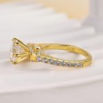 S925 Maxine Moissanite Bow Base Design 2.0 Carat Round Cut Engagement Ring - Image 6