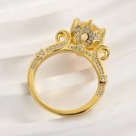 S925 Moissanite Yellow Gold 2.0 Carat Round Cut Vintage Engagement Ring - Image 8