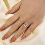 S925 Maxine Classic 5.5 Carat Cushion Cut Yellow Gold Travel Engagement Ring In Sterling Silver - Image 2
