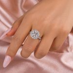 S925 Maxine Moissanite 2.0 Ct Round Cut White Gold Engagement Ring For Women - Image 2