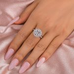 S925 Maxine Moissanite 2.0 Ct Round Cut White Gold Engagement Ring For Women - Image 3