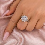 S925 Maxine Moissanite 2.0 Ct Round Cut White Gold Engagement Ring For Women - Image 5