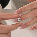 S925 Moissanite 2.0 Ct Princess Cut Solitaire White Gold Promise Ring For Women - Image 2