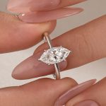 S925 Classic 1.0 ~3.0Ct Marquise Cut Solitaire Promise Ring For Women