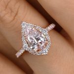 S925 3.0 Carat Stunning Halo Pear Cut Elegant Engagement Ring In Sterling Silver - Image 12