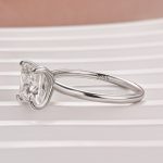 S925 Moissanite 2.0 Ct Princess Cut Solitaire White Gold Promise Ring For Women - Image 4
