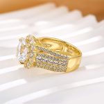 S925 Maxine Unique Halo Design Round Cut Engagement Ring In Sterling Silver - Image 10