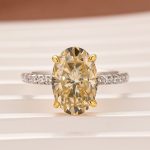 S925 Moissanite 4.0Ct Oval Cut Hidden Halo Engagement Ring - Image 8