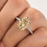 S925 Moissanite 4.0Ct Oval Cut Hidden Halo Engagement Ring - Image 6