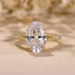 S925 Maxine Classic Oval Cut Split Shank Engagement Ring For Women In Sterling Silver - Image 4