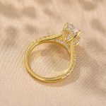 S925 Maxine Classic Oval Cut Split Shank Engagement Ring For Women In Sterling Silver - Image 6