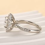 S925 Maxine Moissanite 2.0 Ct Round Cut White Gold Engagement Ring For Women - Image 6