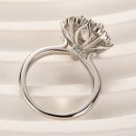 S925 Maxine Moissanite 2.0 Ct Round Cut White Gold Engagement Ring For Women - Image 7