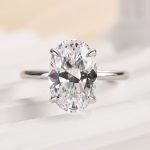S925 Exclusive Oval Cut Engagement Ring In Sterling Silver - Image 4