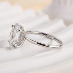 S925 Exclusive Oval Cut Engagement Ring In Sterling Silver - Image 5