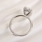 S925 Exclusive Oval Cut Engagement Ring In Sterling Silver - Image 6