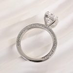 S925 Luxury 4.0Ct Wide Band Oval Cut Engagement Ring - Image 6
