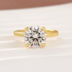 S925 Moissanite 3.0Ct Round Cut Engagement Ring Travel Ring In Sterling Silver - Image 7